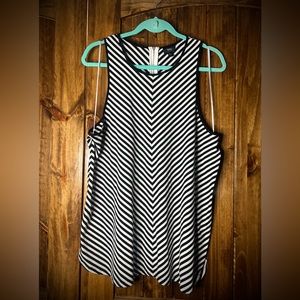 Black and White Striped Tank Top